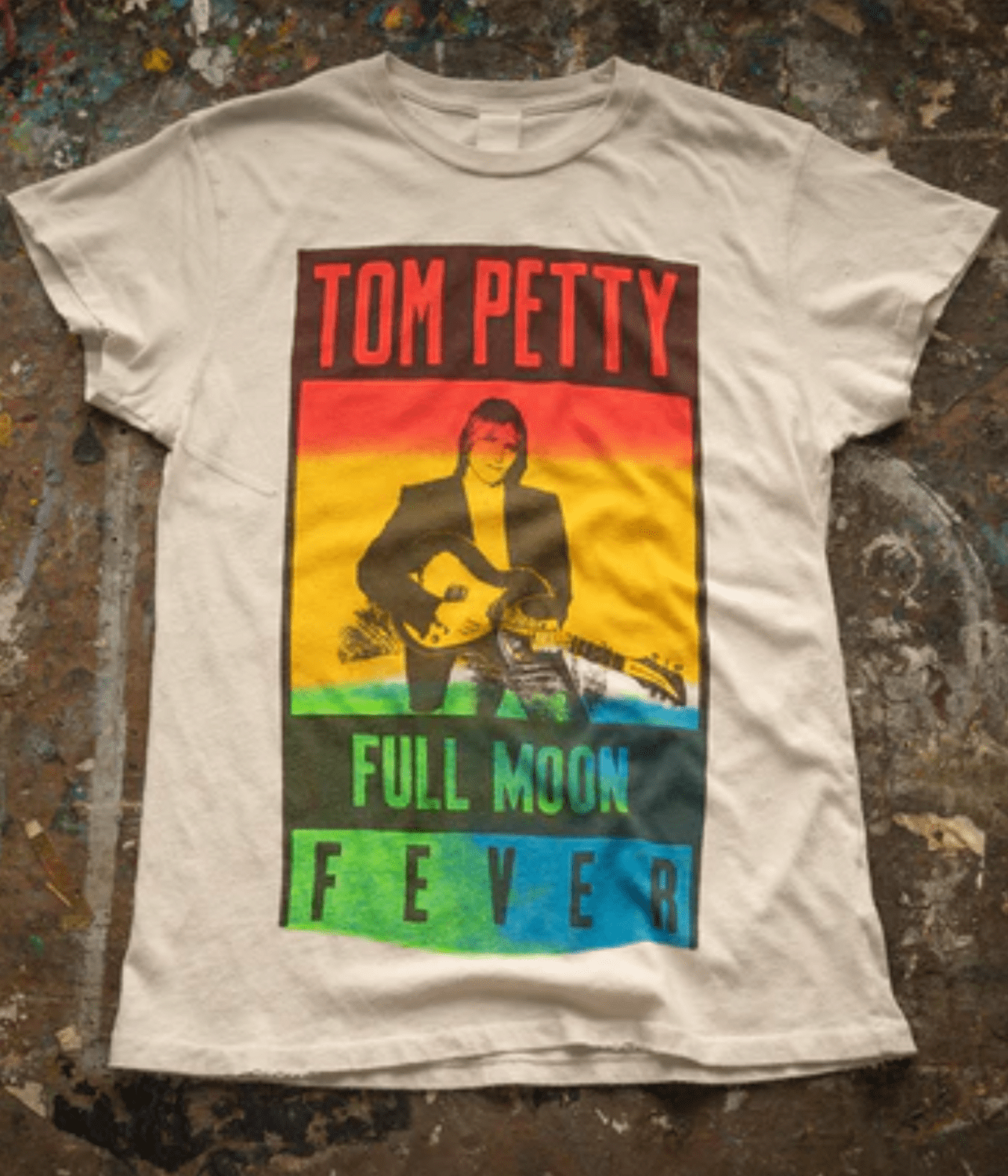 TOM PETTY TEE- VINTAGE WHITE | MADE WORN |  MADE WORN TOM PETTY TEE- VINTAGE WHITE