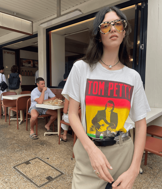 TOM PETTY TEE- VINTAGE WHITE | MADE WORN |  MADE WORN TOM PETTY TEE- VINTAGE WHITE