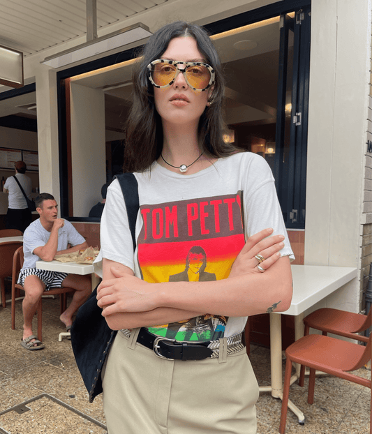 TOM PETTY TEE- VINTAGE WHITE | MADE WORN |  MADE WORN TOM PETTY TEE- VINTAGE WHITE