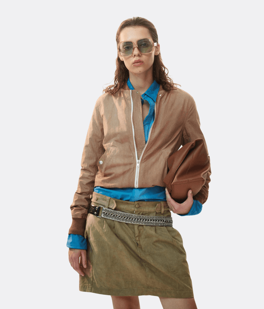 UTILITY MINI SKIRT CINNAMON | LUUDA LUUDA UTILITY MINI SKIRT CINNAMON