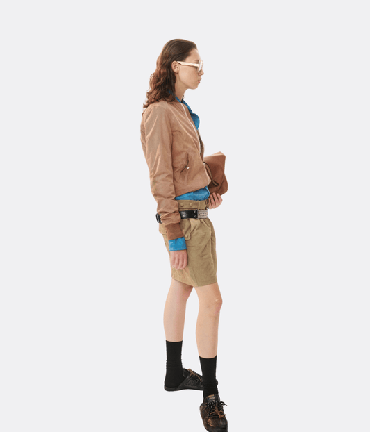 UTILITY MINI SKIRT CINNAMON | LUUDA LUUDA UTILITY MINI SKIRT CINNAMON
