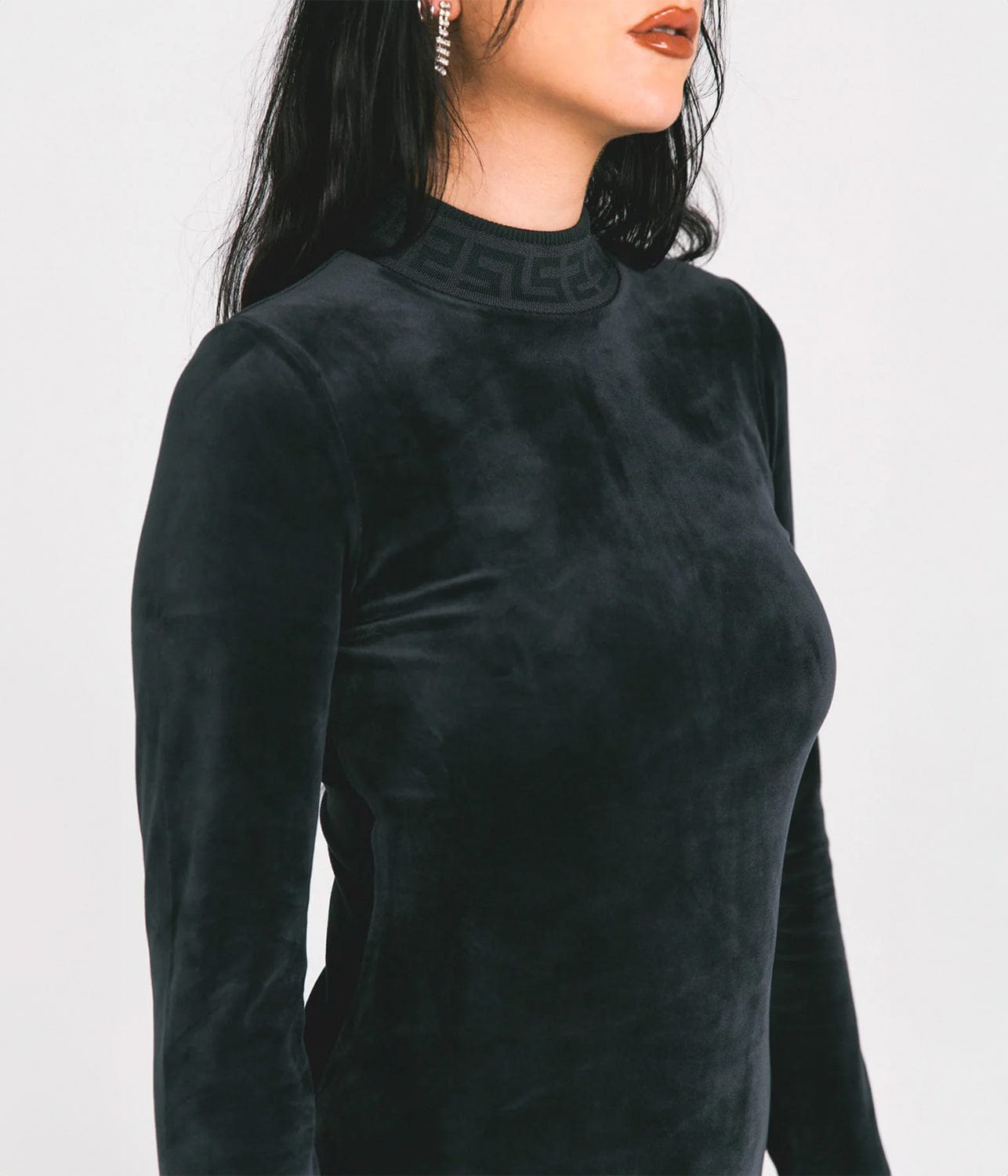 VELOUR MINI DRESS STEEL SOMETHING VERY SPECIAL FOR ARTISTS ONLY