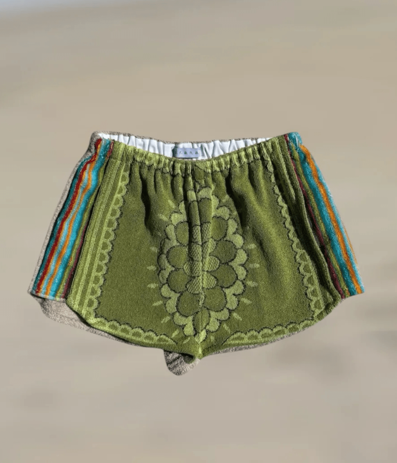 VINTAGE STRIPE SHORT GREEN | ORANA O.R.A.N.A VINTAGE STRIPE SHORT GREEN