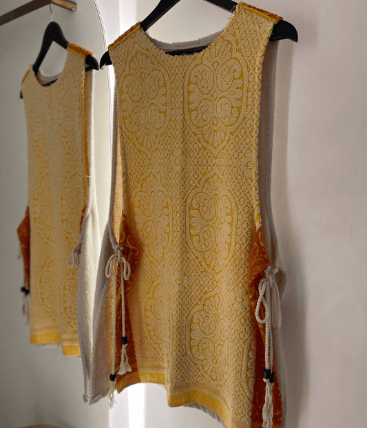 VINTAGE TIE DRESS GOLD | ORANA O.R.A.N.A VINTAGE TIE DRESS GOLD