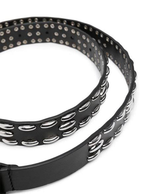 ZAP BELT-  BLACK/SILVER | ISABEL MARANT | ISABEL MARANT ZAP BELT-  BLACK/SILVER