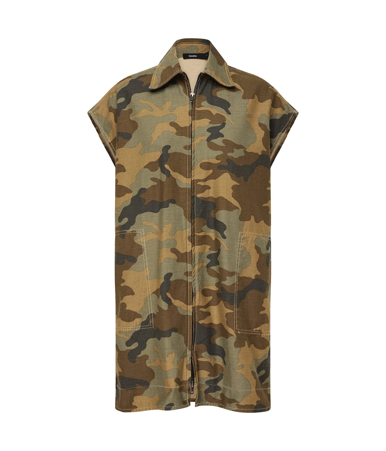 ZIP FRONT DRESS- CAMO | BASSIKE |  BASSIKE ZIP FRONT DRESS- CAMO