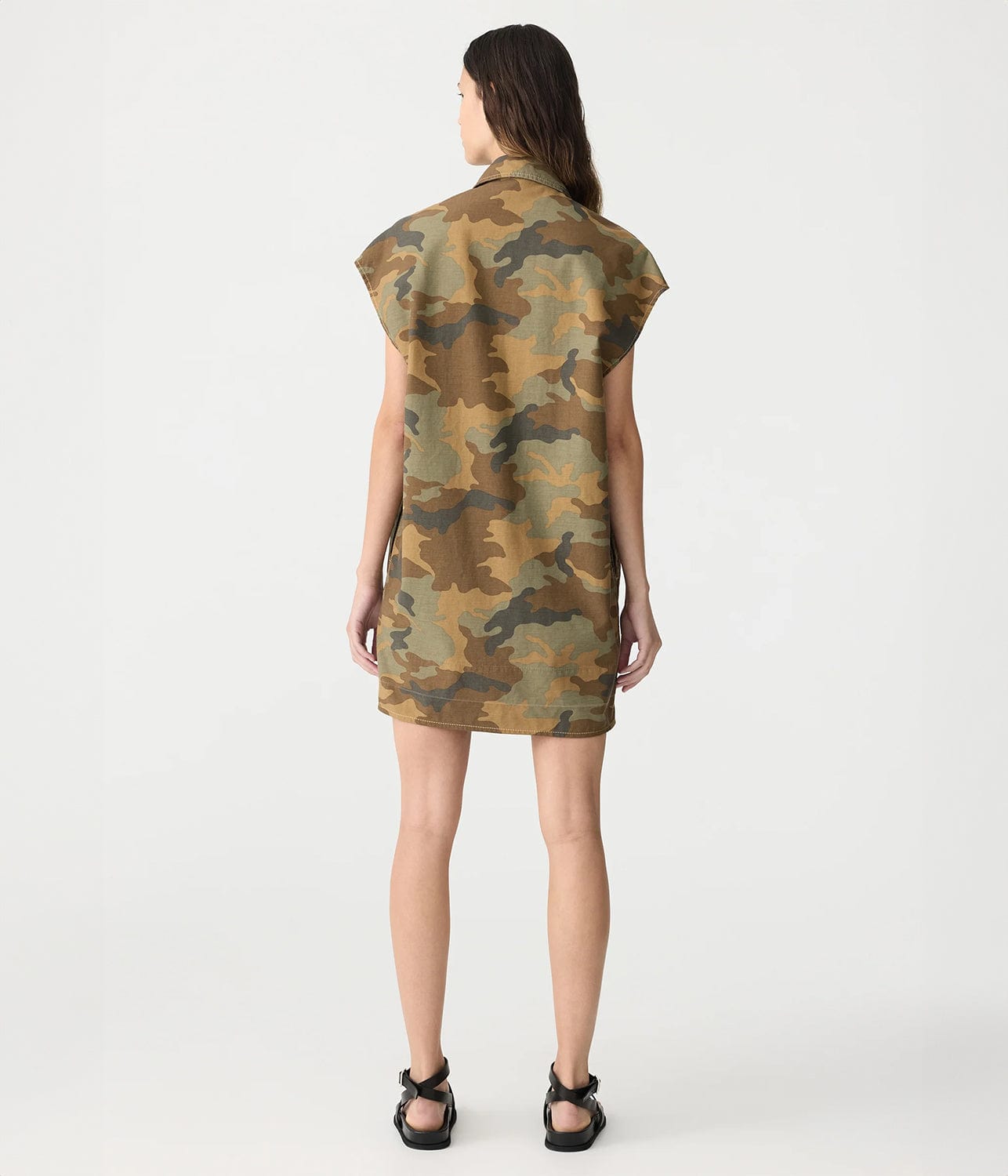 ZIP FRONT DRESS- CAMO | BASSIKE |  BASSIKE ZIP FRONT DRESS- CAMO