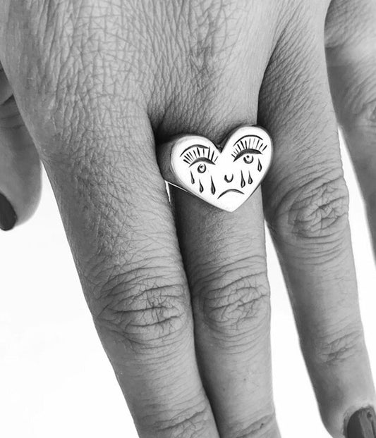 CRY BABY RING- SILVER | STASH JEWELLERY |  STASH CRY BABY RING- SILVER