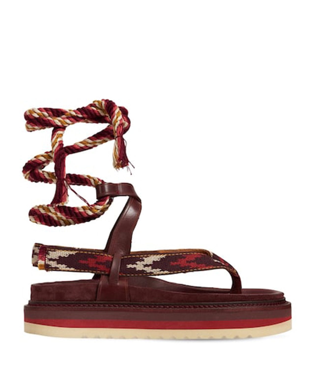 EDEME SANDALS - BURGUNDY | ISABEL MARANT ISABEL MARANT EDEME SANDALS BURGUNDY