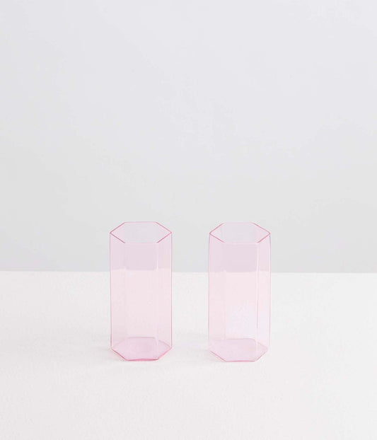 COUCOU TALL GLASS SET - PINK | MAISON BALZAC MAISON BALZAC COUCOU TALL GLASS PINK