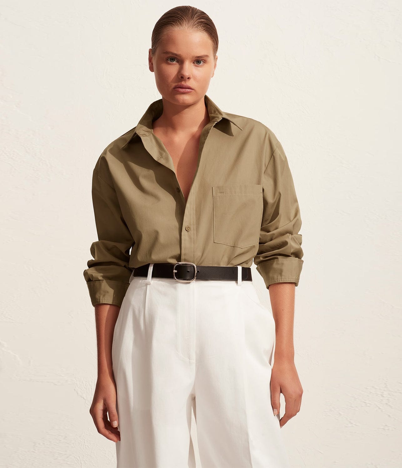 CLASSIC POCKET SHIRT-STONE | MATTEAU MATTEAU CLASSIC POCKET SHIRT-STONE