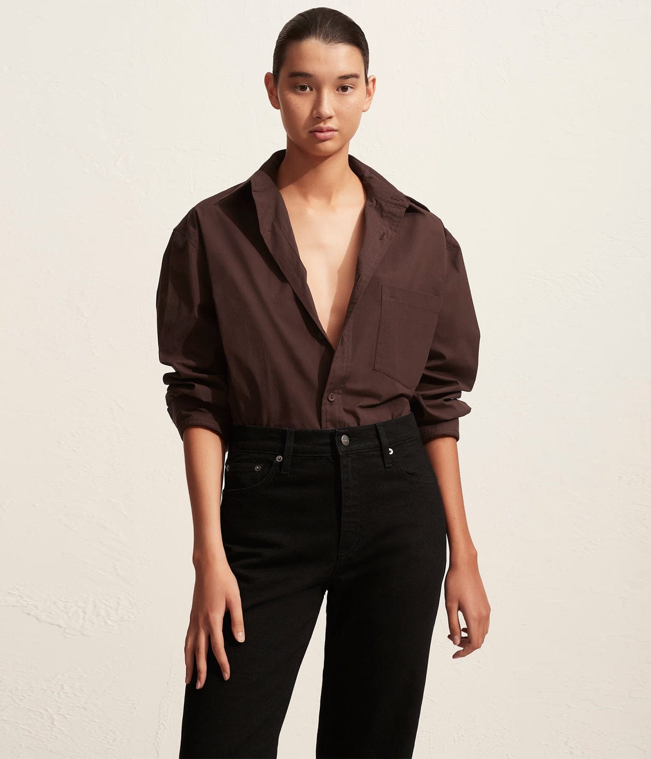 RELAXED SHIRT - CAROB | MATTEAU MATTEAU RELAXED SHIRT - CAROB